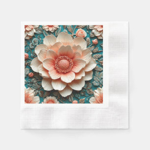 Guardanapo De Papel Arranjo Floral Luxo Decoração de Mesa Botânica