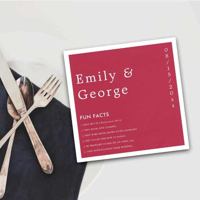 Guardanapo De Papel Arranjo Moderno Viva Magenta Fatos Divertidos Casa (Criador carregado)