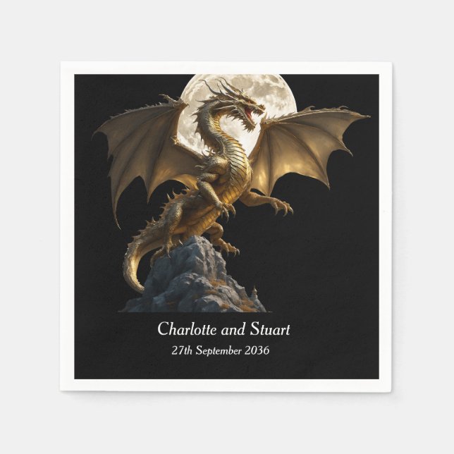 Guardanapo De Papel Arrasamento do Dragão Fierce (Frente)