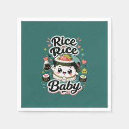 Guardanapo De Papel Arroz Arroz Bebê Kawaii Sushi