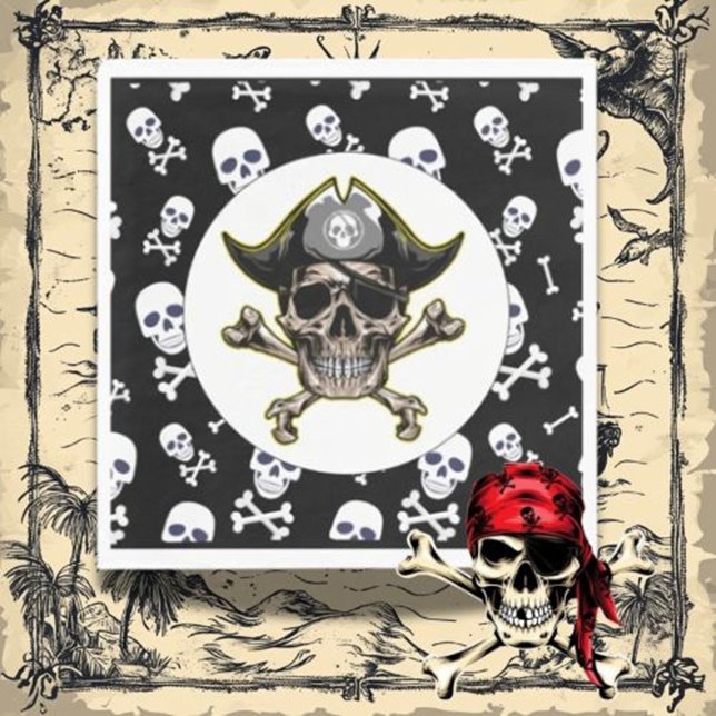 Guardanapo De Papel Arrr, vamos nos preparar para um partido pirata (Add a special touch and delight young adventurers today!)