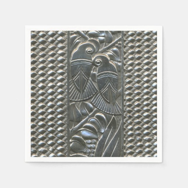 Guardanapo De Papel Art Deco Adora Pássaros Papel Napkin (Frente)