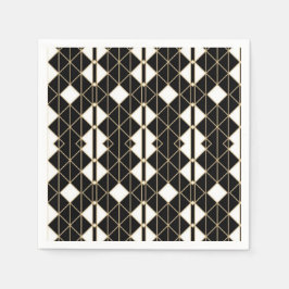 Guardanapo De Papel Art Deco Black and Gold Geometric luxury