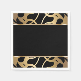 Guardanapo De Papel Art Deco Border Dourado