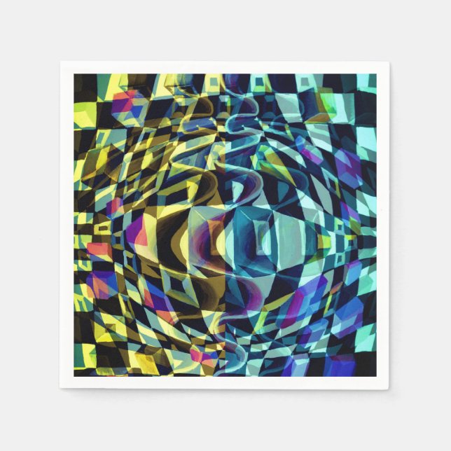 Guardanapo De Papel Art Deco - Difusão de Abstrato (Frente)