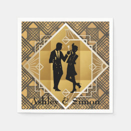 Guardanapo De Papel Art Déco dos anos 1920. Garçonne.