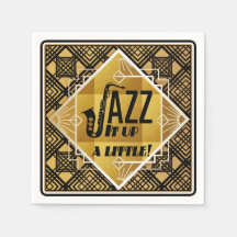 Art deco jazz saxofone Black Gold