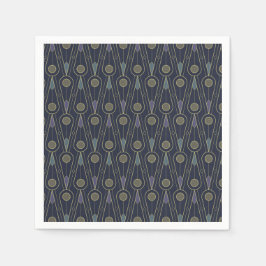 Guardanapo De Papel Art Deco pattern with geometric shapes in gold