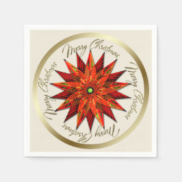 Guardanapo De Papel Art Deco Poinsettia Documento de Natal Napkins
