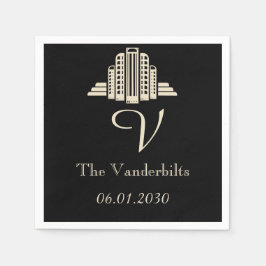 Guardanapo De Papel Art Deco Tower Ray Wedding