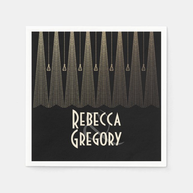 Guardanapo De Papel Art Deco Wedding (Frente)
