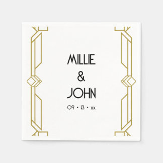 Guardanapo De Papel Art Deco Wedding