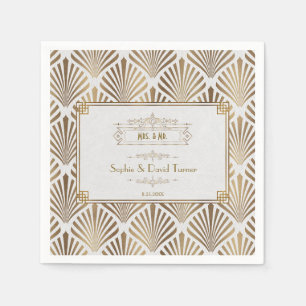 Guardanapo De Papel Art Deco White Gatsby 1920 Wedding