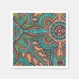 Guardanapo De Papel Art nouveau abstrato padrão criador