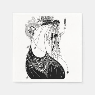 Guardanapo De Papel Art Nouveau Beardsley Peacock