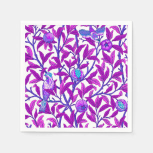 Guardanapo De Papel Art Nouveau Bird & Pomegranate, Ametist Purple