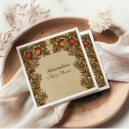 Guardanapo De Papel Art Nouveau Chá de fraldas Botânico