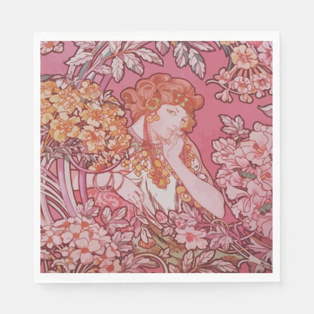 Guardanapo De Papel Art Nouveau design Paper Napkins (Frente)