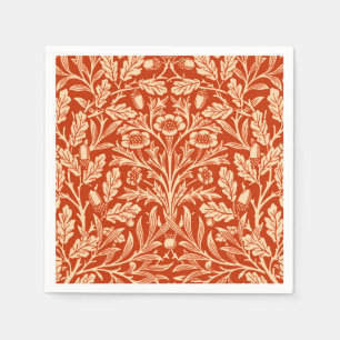 Guardanapo De Papel Art Nouveau Floral Damask, Mandarin Orange