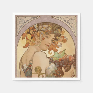 Guardanapo De Papel Art Nouveau Mucha Impressão