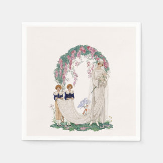 Guardanapo De Papel Art Nouveau Wedding Illustration – Vintage Bridal