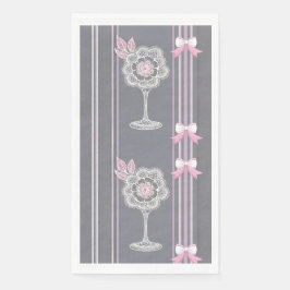 Guardanapo De Papel Arte AI rosa e Cinza