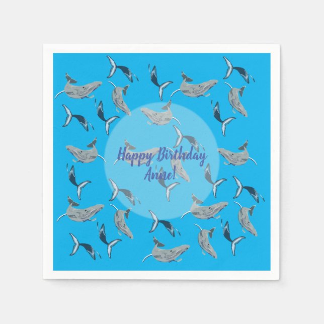 Guardanapo De Papel Arte baleia (Frente)