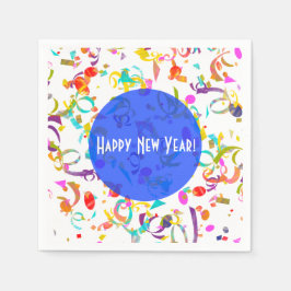 Guardanapo De Papel Arte Confetti Colorida Todas Ocasião Modelo Azul