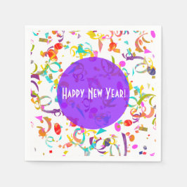 Guardanapo De Papel Arte Confetti Colorida Todas Ocasião Modelo Roxo