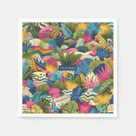 Guardanapo De Papel Arte da selva moderna