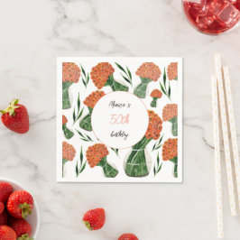 Guardanapo De Papel Arte de Aquarela Ranunculus Italiana Personalizada