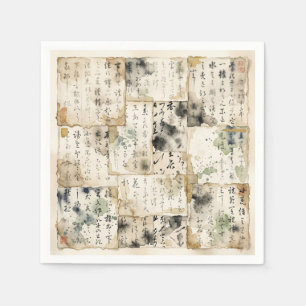 Guardanapo De Papel Arte de Caligrafia Japonesa Vintage (2)