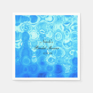 Guardanapo De Papel Arte de Círculo de Moda Glamour Vintage Azul Retro