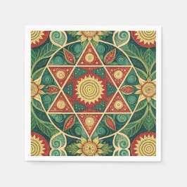 Guardanapo De Papel Arte de Design de Mandala Floral Geométrico Sagrad