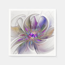Arte de fractal abstrato floral energético e color