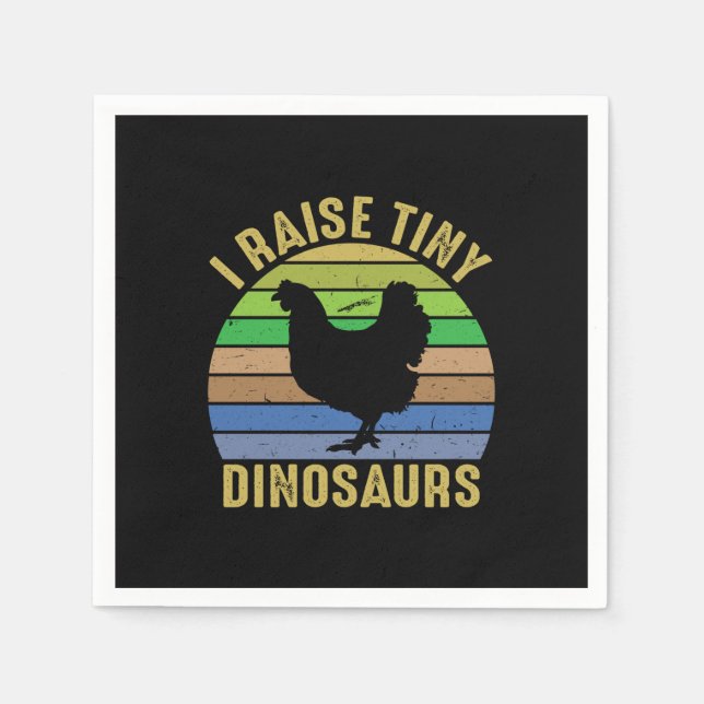 Guardanapo De Papel Arte de Frango Eu Crio Dinossauros Minúsculos (Frente)