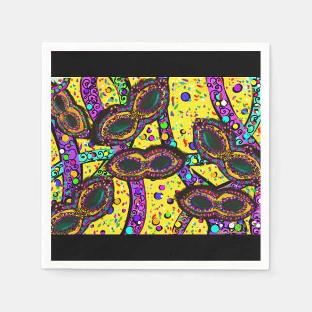 GUARDANAPO DE PAPEL ARTE DE MARDI GRAS (Frente)
