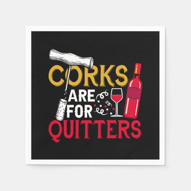 Guardanapo De Papel arte de palavra de festa do vinho engraçado (Frente)