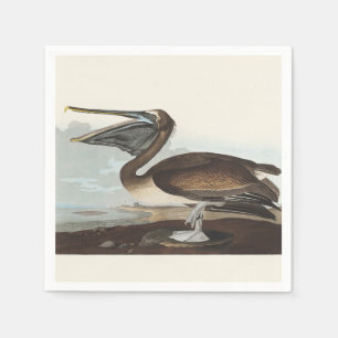 Guardanapo De Papel Arte de Pássaros Costeiros Vintage Audubon Pelican