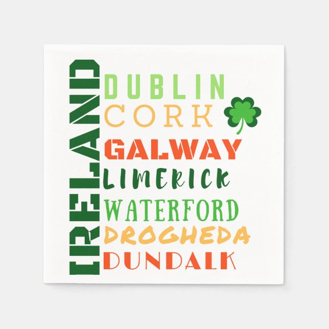 GUARDANAPO DE PAPEL ARTE DE SUB-VIA DA IRLANDA (Frente)