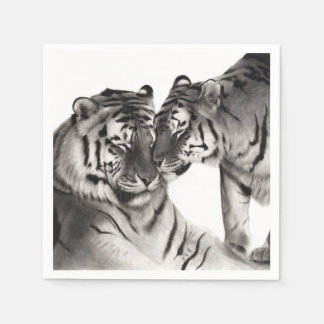 Guardanapo De Papel Arte de Tigre Pintada à Mão - Decoração de Parede
