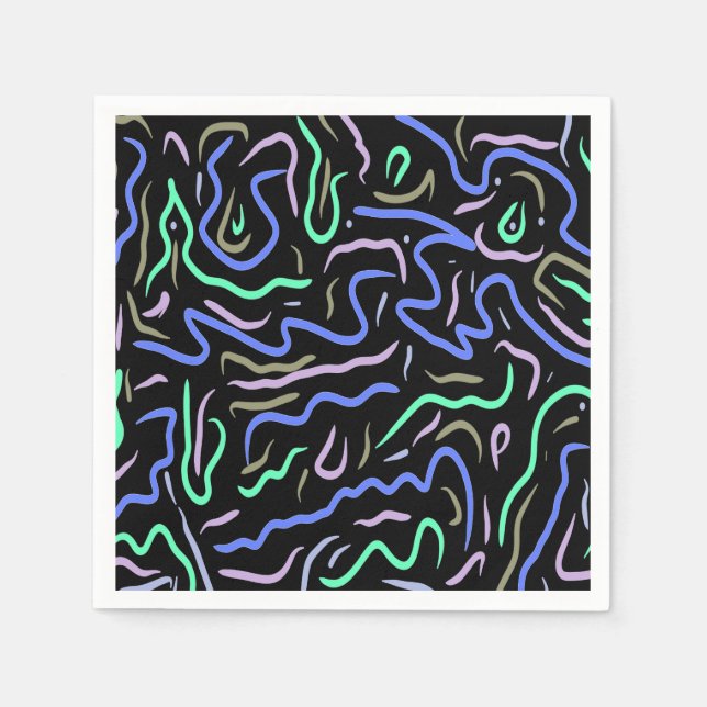 Guardanapo De Papel Arte Digital Funky Abstrato (Frente)