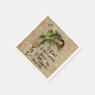 Guardanapo De Papel Arte do dicionário das citações de Alice e de g