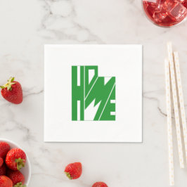 Guardanapo De Papel Arte do Estado da Páscoa Verde de Utah