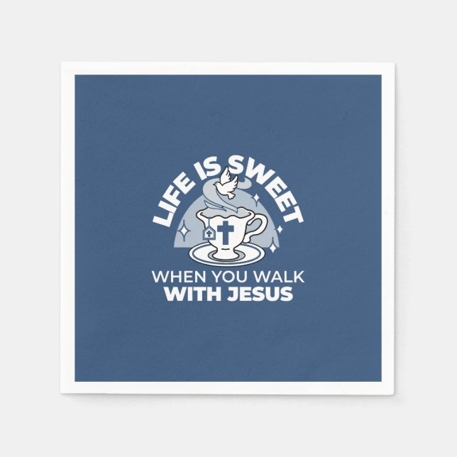 Guardanapo De Papel Arte Fiável - Teacup com Cruz e Dove (Frente)