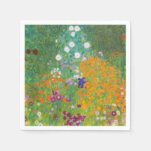 Guardanapo De Papel Arte Floral de Jardim de Campo de Gustav Klimt Vin