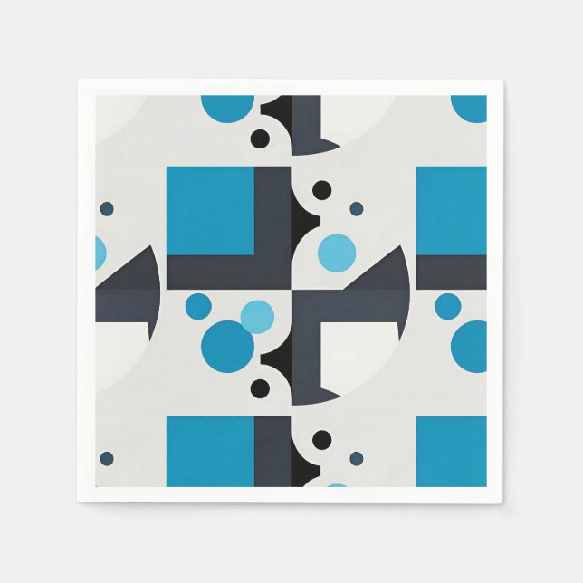 Guardanapo De Papel Arte Geométrica Abstrata Moderna (Frente)