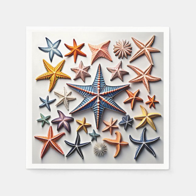 Guardanapo De Papel Arte Intriciada em Estrelas (Frente)