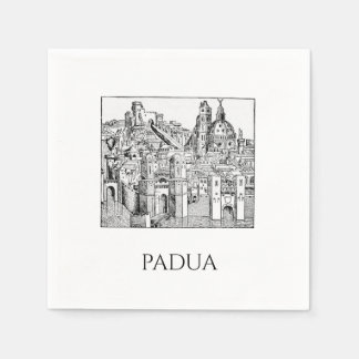 Guardanapo De Papel Arte Linear Minimalista da Silhueta Medieval de Pá