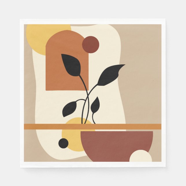 Guardanapo De Papel Arte Moderna Geométrica (Frente)